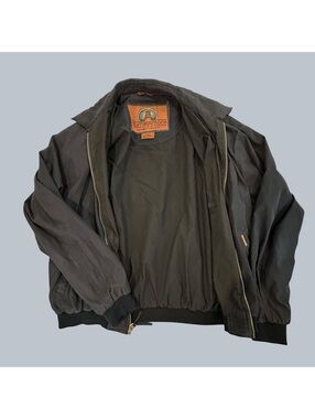 Weatherproof Garment Co Men’s Large Black Bomber Golf Jacket Full Zip Vintage